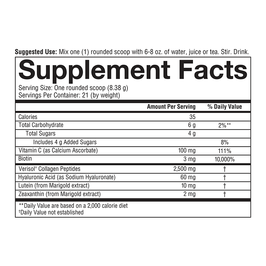 Beauty Powder Supplement Facts