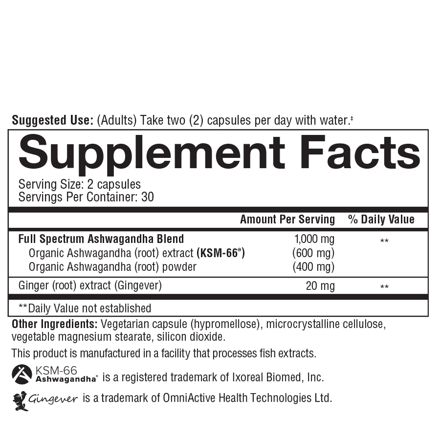 Ashwagandha Supplement Facts