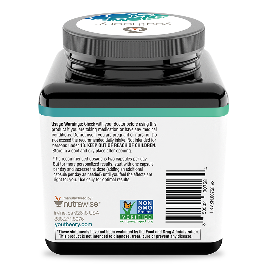 Ashwagandha Bottle Back Side