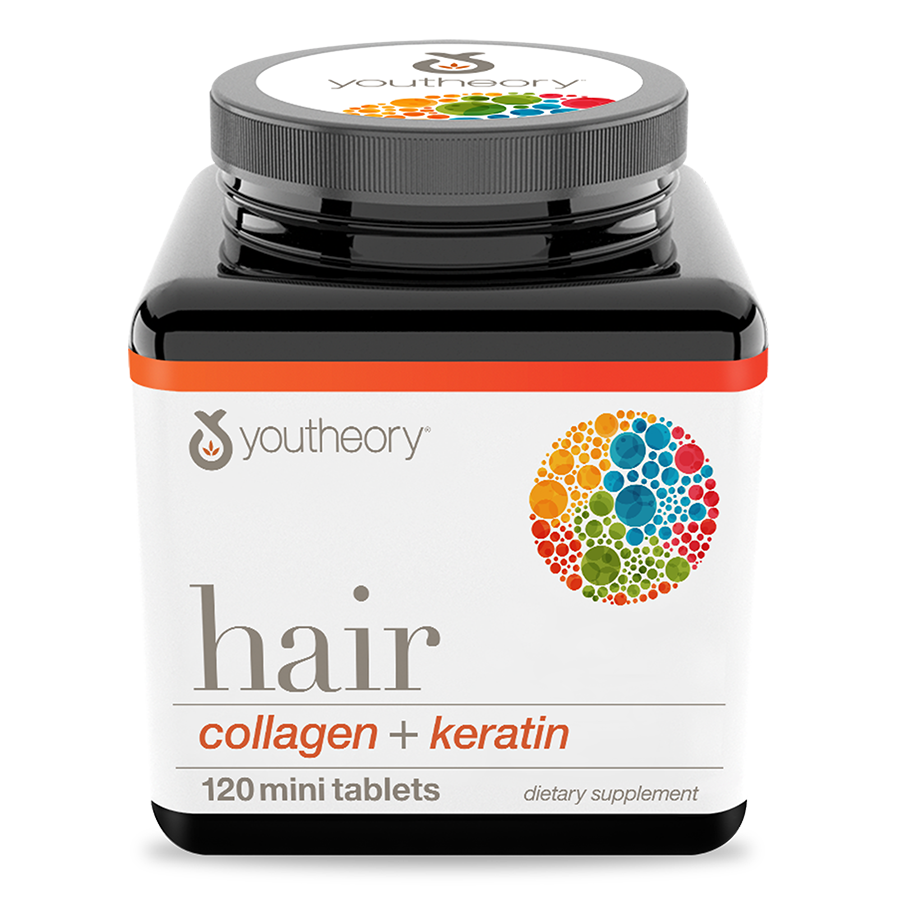 Hair Collagen 120 Tablets Bottle Front View