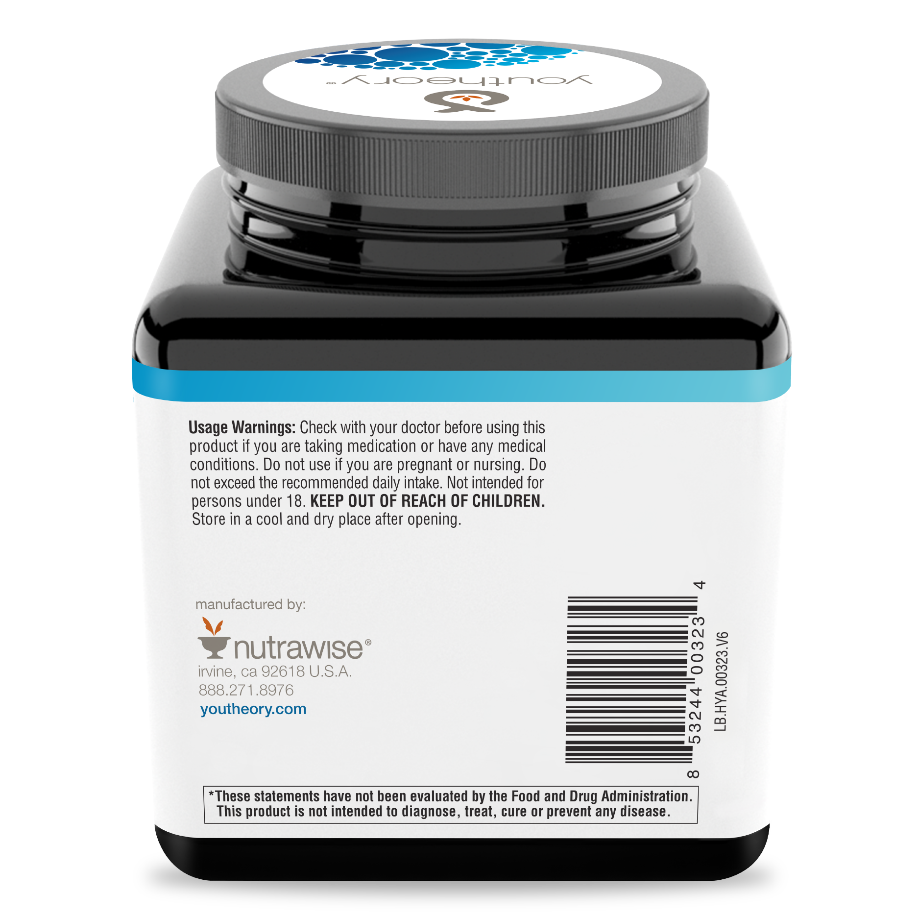 Hyaluronic Acid Capsules Bottle Back Side