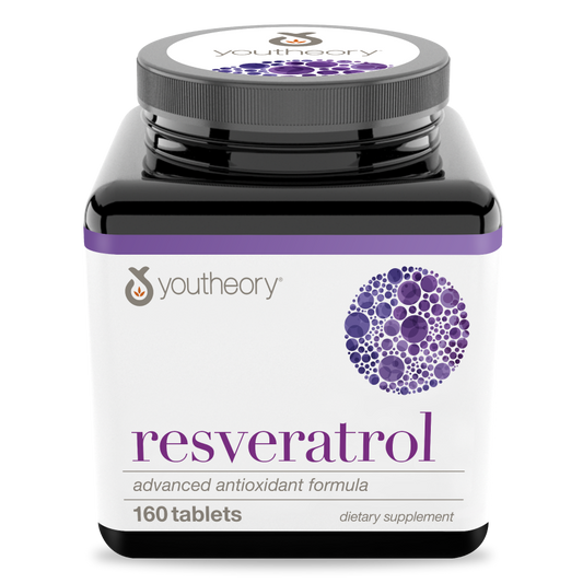 Resveratrol 160 Tablets Bottle Front Side
