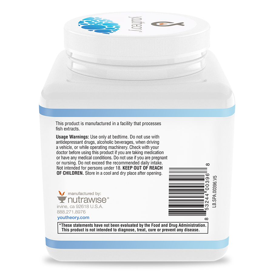 Sleep Powder 6.0 oz Bottle Back Side