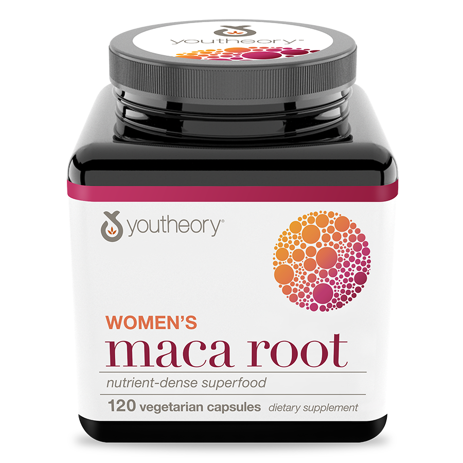 Womens Maca Root 120 Capsules Bottle Front Side