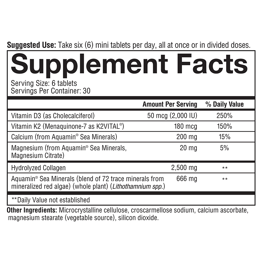 Bone Collagen Supplement Facts