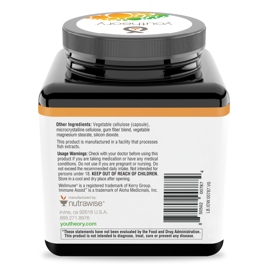 Immune Daily Wellness 60 Capsules Bottle Back Side