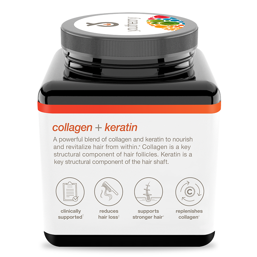 Hair Collagen 120 Tablets Bottle Left View