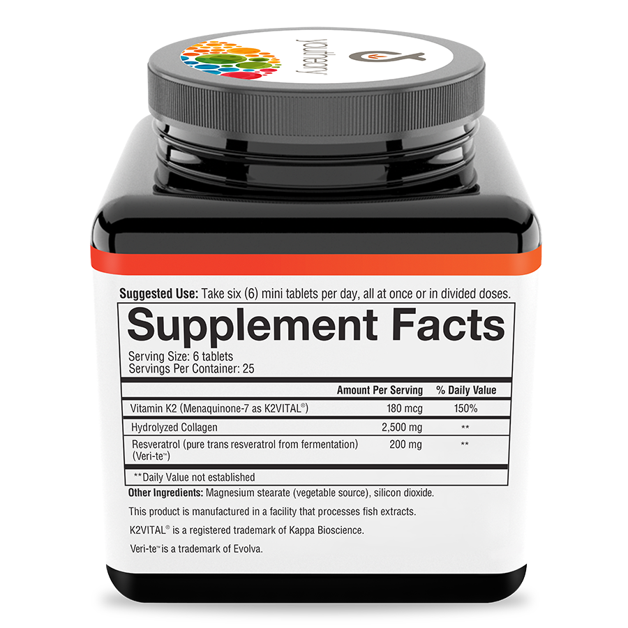 Heart Collagen 150 Tablets Bottle Right Side