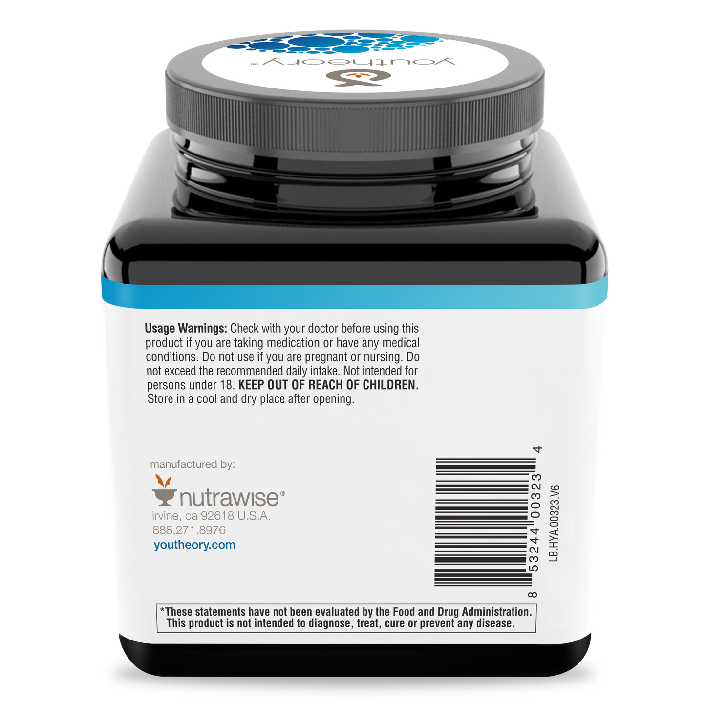 Hyaluronic Acid Capsules Bottle Back Side