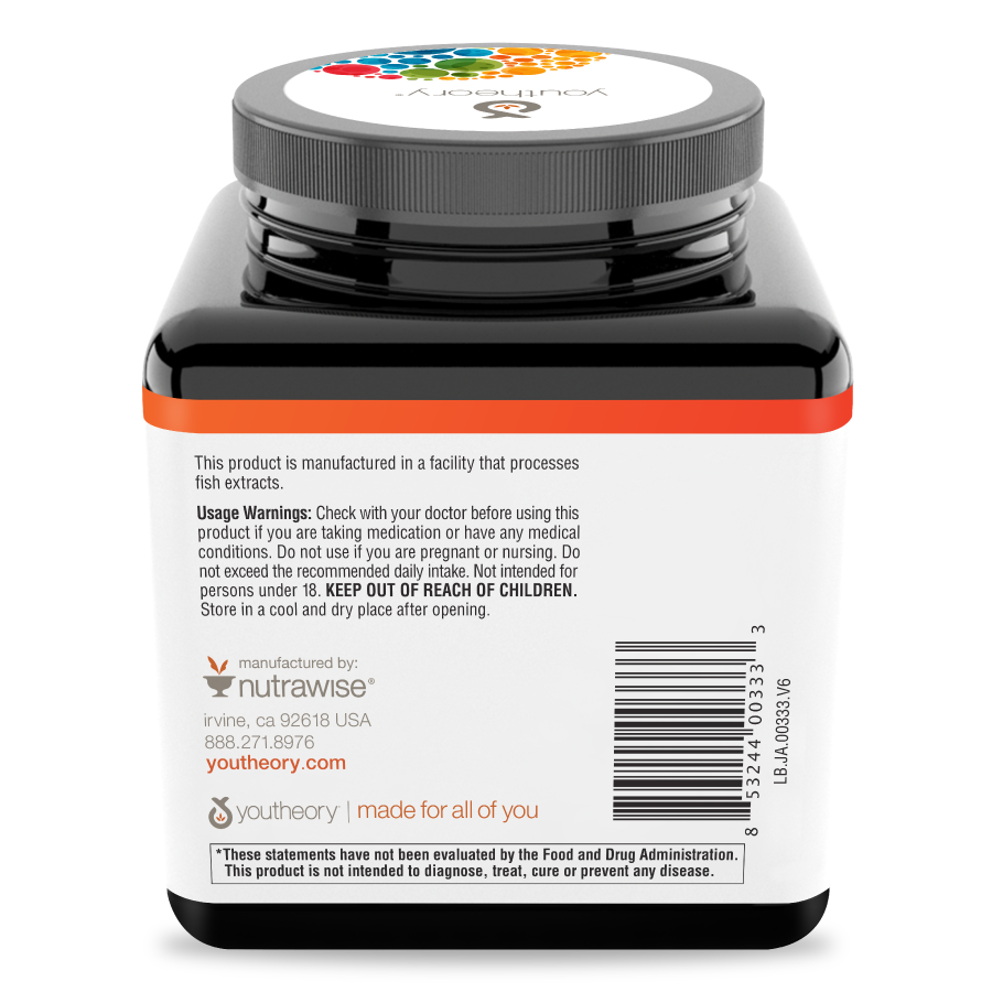 Joint Collagen 120 Tablets Bottle Back Side