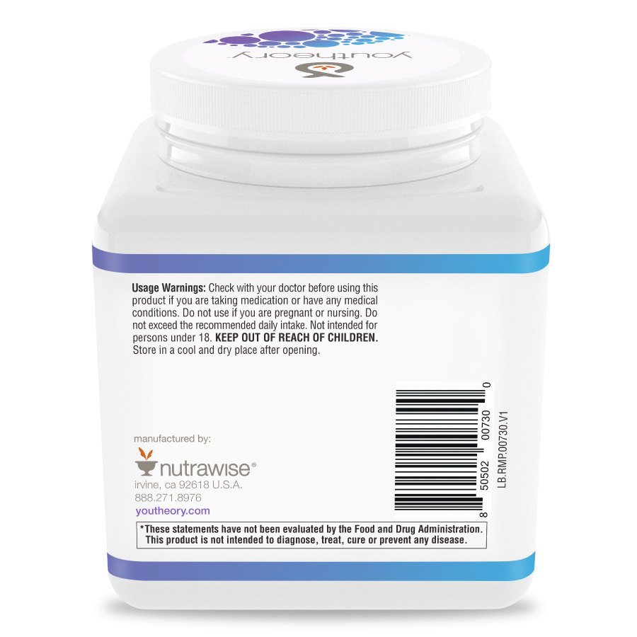 Relax Magnesium Powder Bottle Back Side