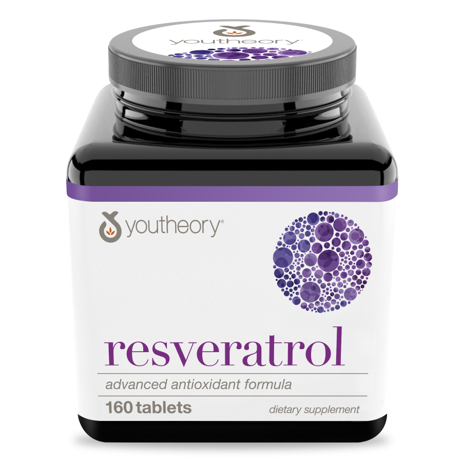Resveratrol 160 Tablets Bottle Front Side
