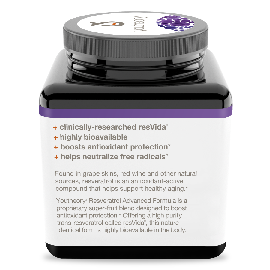 Resveratrol 160 Tablets Bottle Left Side