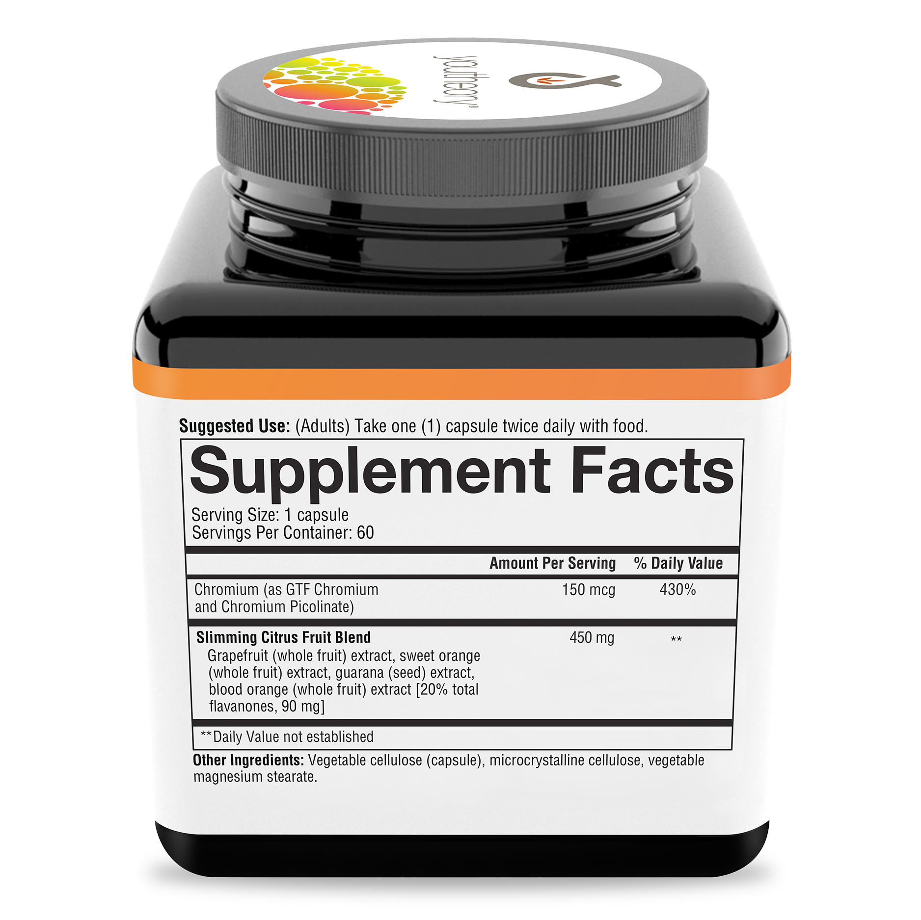 Slimming Citrus Fruit 60 Capsules Bottle Right Side