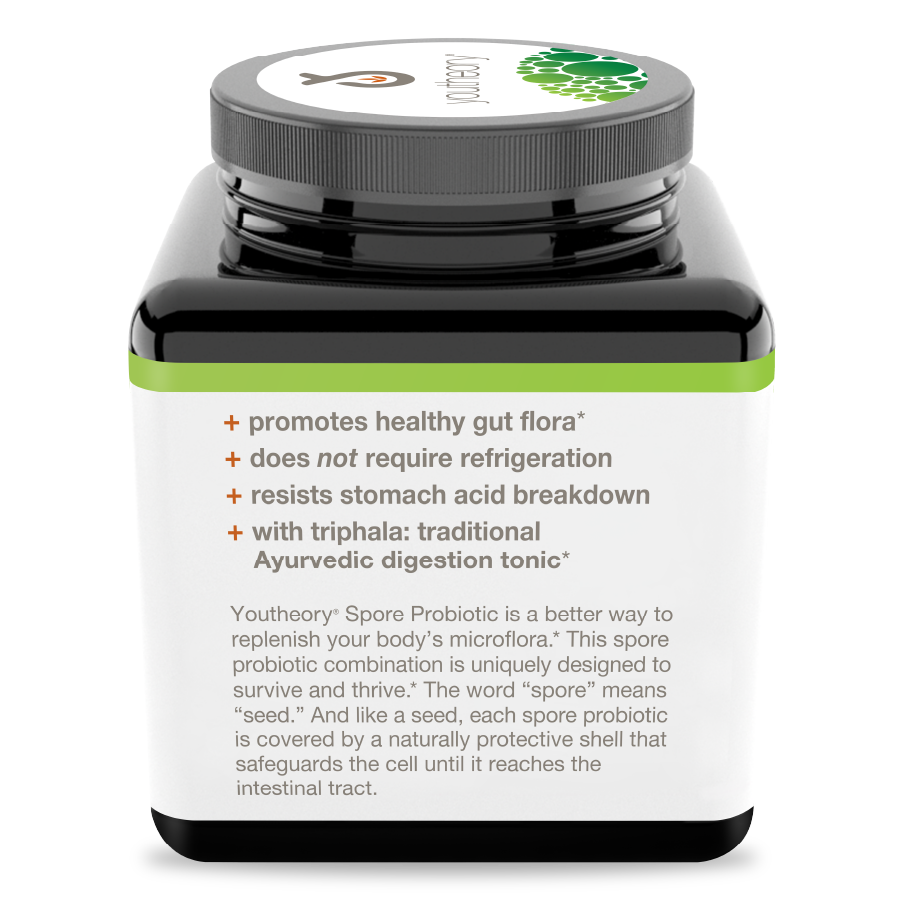 Spore Probiotic 60 Capsules Bottle Left Side