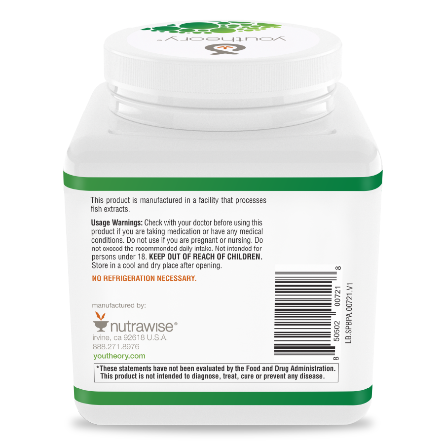 Spore Probiotic Powder Bottle Back Side